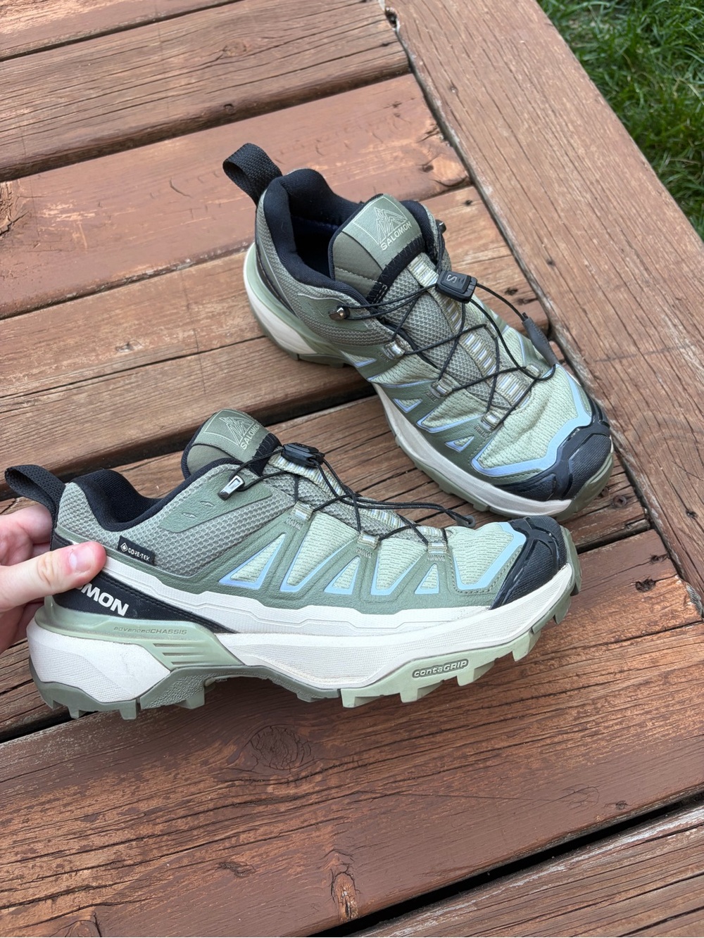 Salomon Hiking Shoes in Sage Green (X ULTRA 360 EDGE)